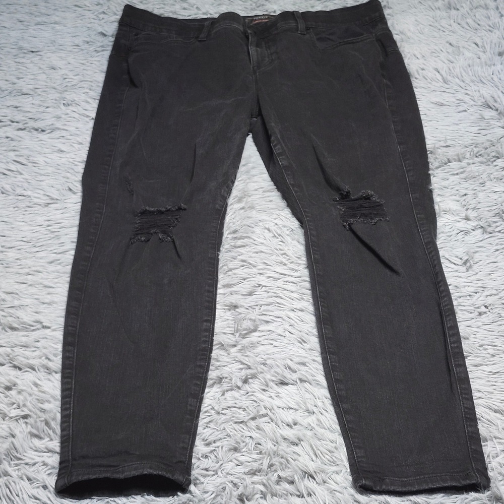 Torrid Bombshell Skinny Jeans Womens 22T‎ Dark Wash Distressed Premium Stretch